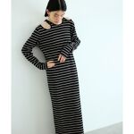 サステナブル・洗える】ワッフルボーダーワンピース | アダムエロペ 