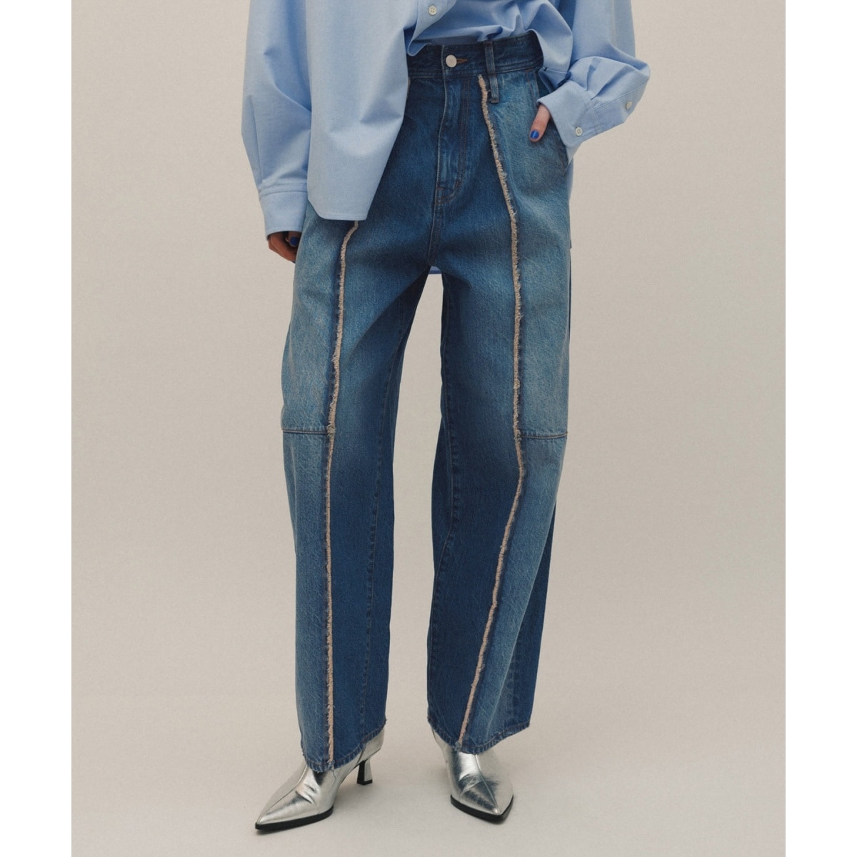 新品タグ付★アダムエロペ　【サステナブル】Iラインデニム★ アダム エ ロペ ADAM ET ROPE' 【サステナブル】Iラインデニム