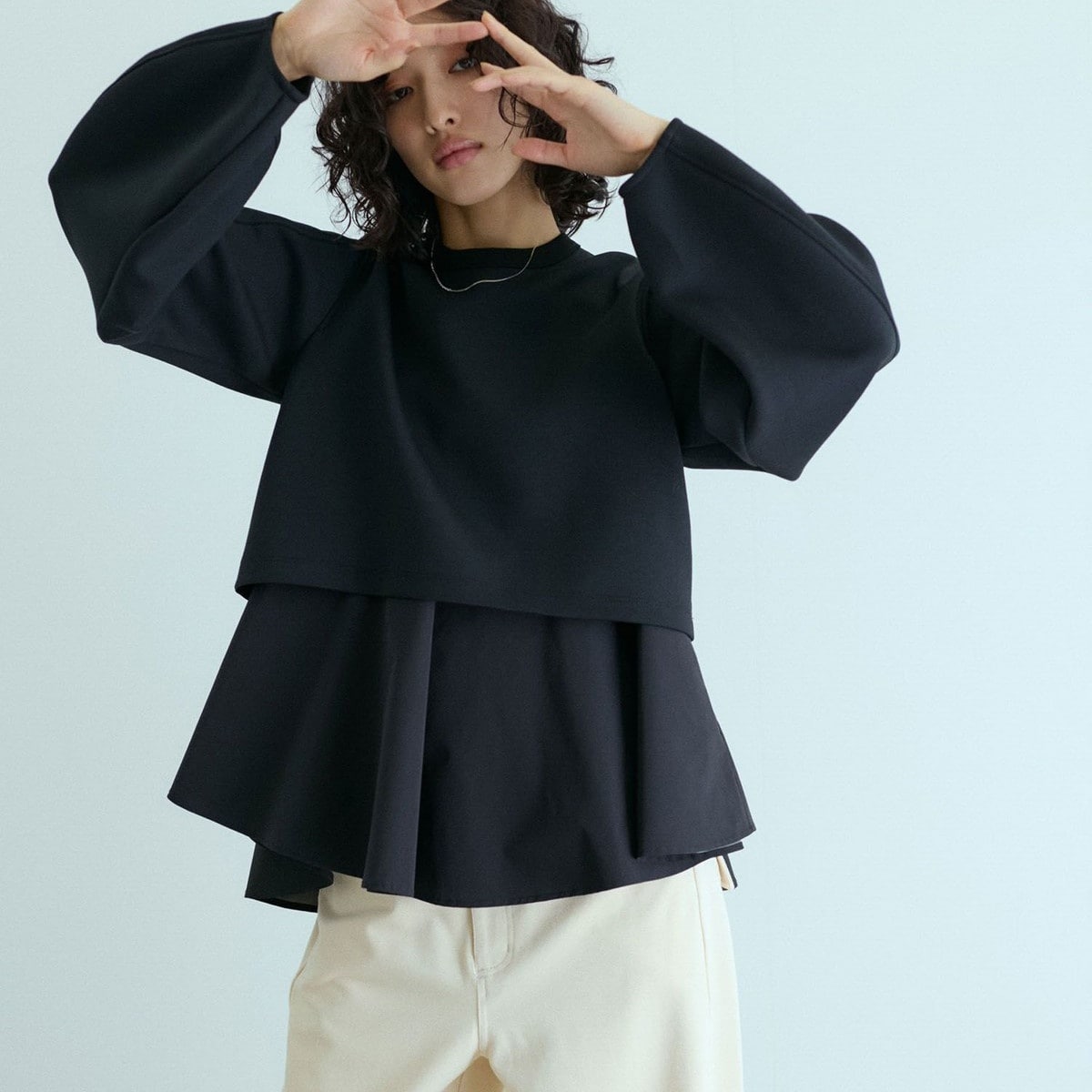 レイヤードペプラムチュニック | アダムエロペ(ADAM ET ROPE