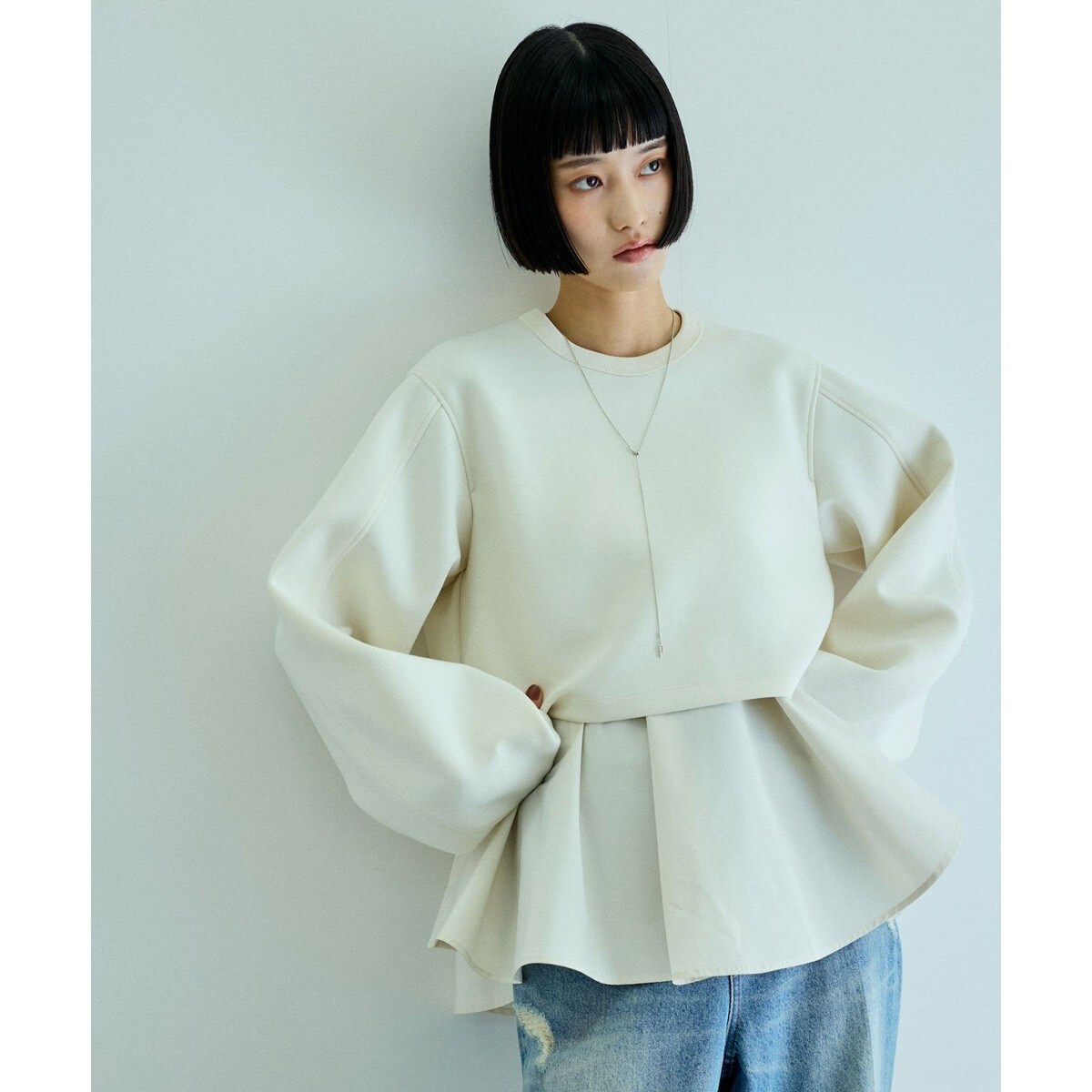 レイヤードペプラムチュニック | アダムエロペ(ADAM ET ROPE