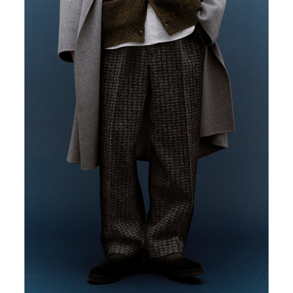 ウーステッド ミドルウエイト ワイドイージースラックス