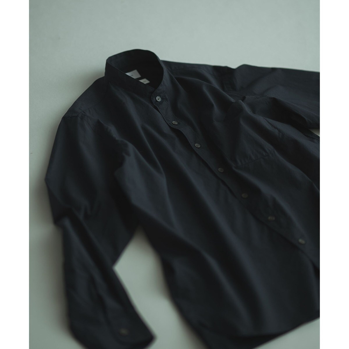 【Sea Island Cotton】バンドカラー シャツ