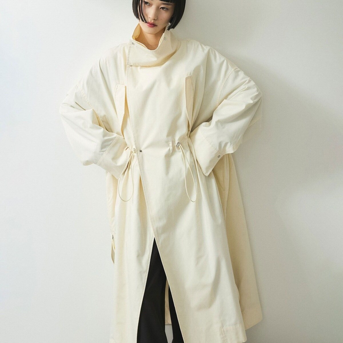新品★ADAM ET ROPE' FEMME スタンドカラーロングモッズコート WEB限定】スタンドカラーロングモッズコート | アダムエロペ