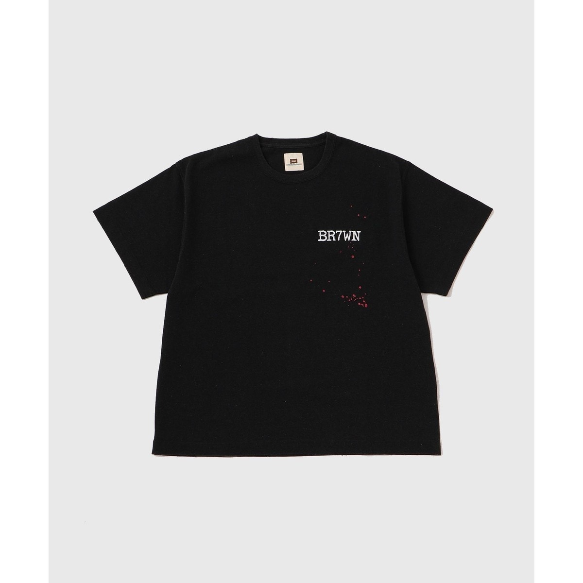 アダムエロペ　レミレリーフ　ブラウン WOOO! WOOO! プリント Tシャツ ADAM ET ROPE'（アダムエロペ）の「【REMI RELIEF（レミ