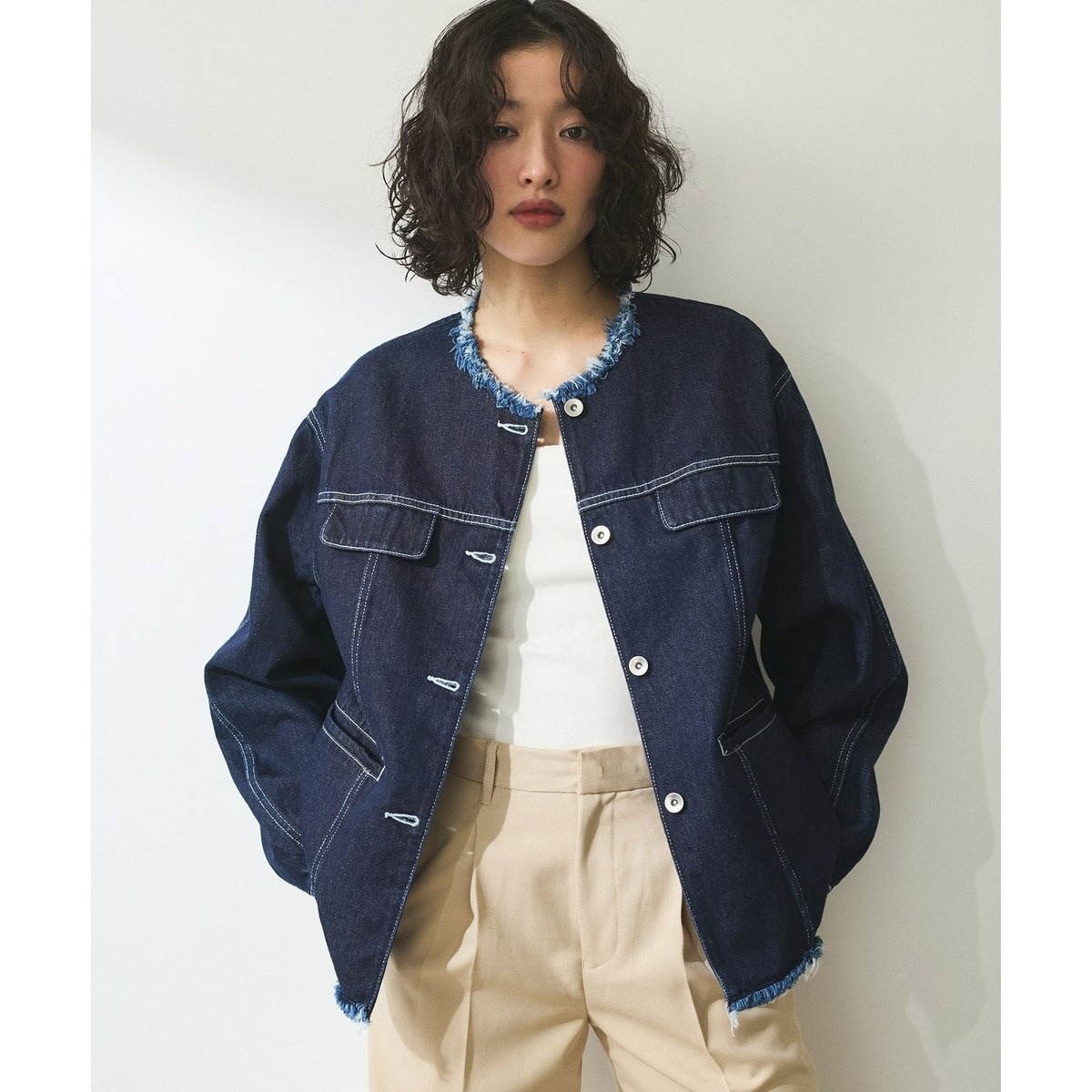 アダムエロペ　【WEB限定/公式サイト完売】デニムフリンジブルゾン WEB限定】デニムフリンジブルゾン | アダムエロペ(ADAM ET ROPE
