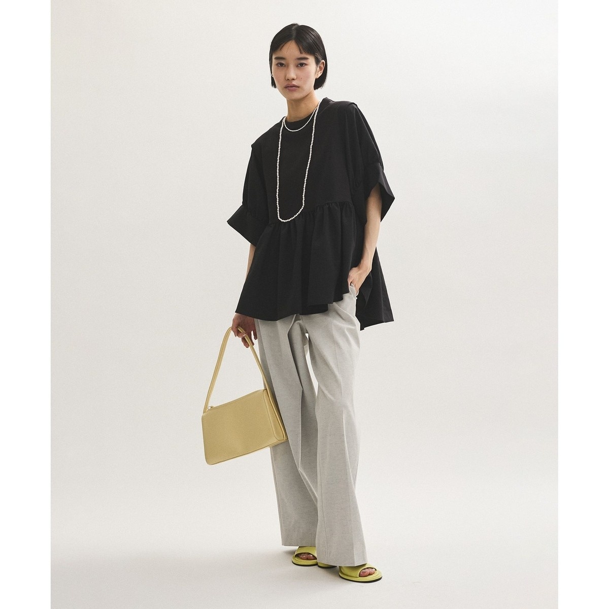 【web完売品】アダムエロペ バウンスカフスプルオーバー 接触冷感 web完売品】アダムエロペ バウンスカフスプルオーバー 接触冷感