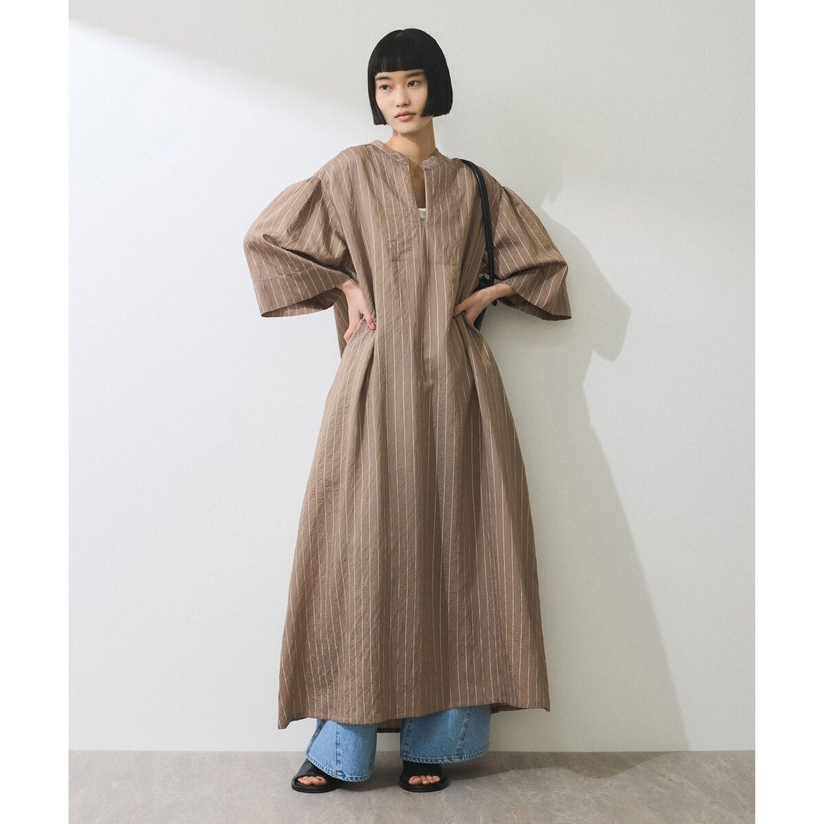ADAM ET ROPE FEMME ベアレイヤードワンピース アダムエロペ ADAM ET ROPE' ワンピース 「WEB限定」・「定番」ベアレイヤード