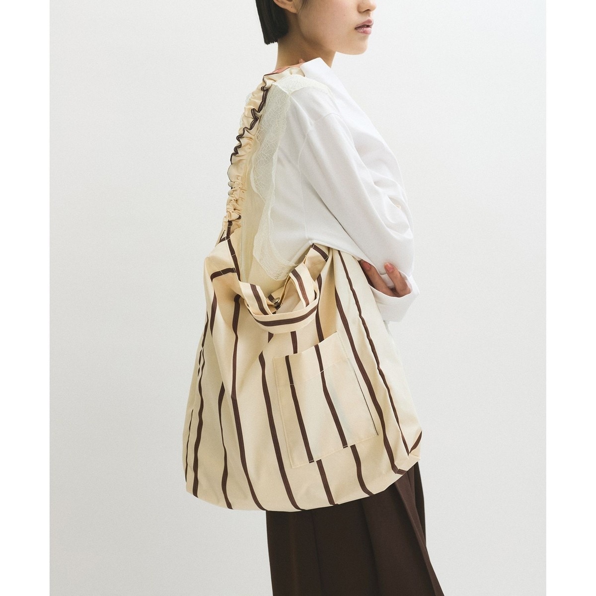 ADAM ET ROPE' ショルダーバッグ バッグ ギャザー2WAYミドル