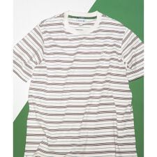 【LACOSTE for ADAM ET ROPE'】別注 MULTI BORDER TEE