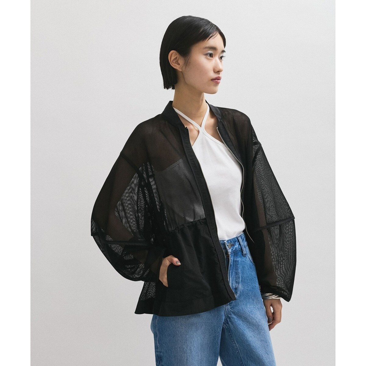 ドロストシアーメッシュカーディガン | アダムエロペ(ADAM ET ROPE