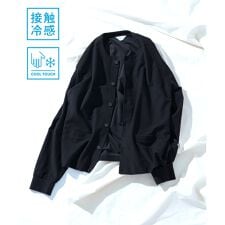 接触冷感【MINUS】クルーネック カーディガン