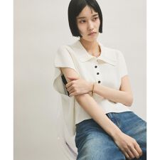 【WEB限定】・【サステナブル】ニットポロTEE