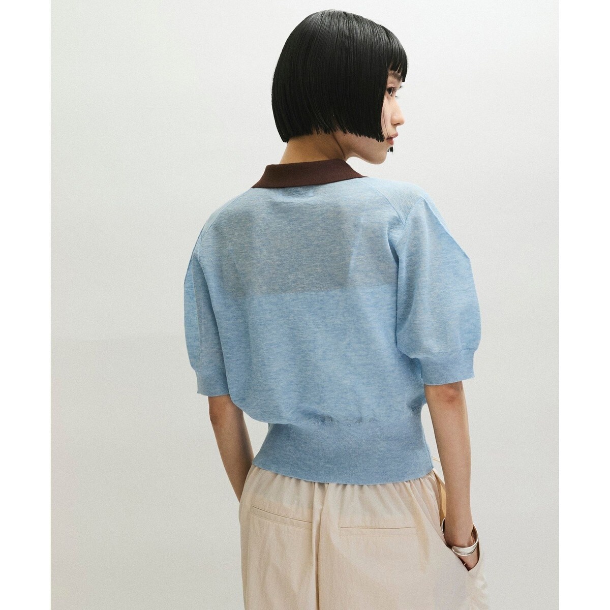 ADAM ET ROPE' アダムエロペ ラミーニットポロシャツ ADAM ET ROPE'｜ラミーニットポロシャツ | Rakuten Fashion(楽天