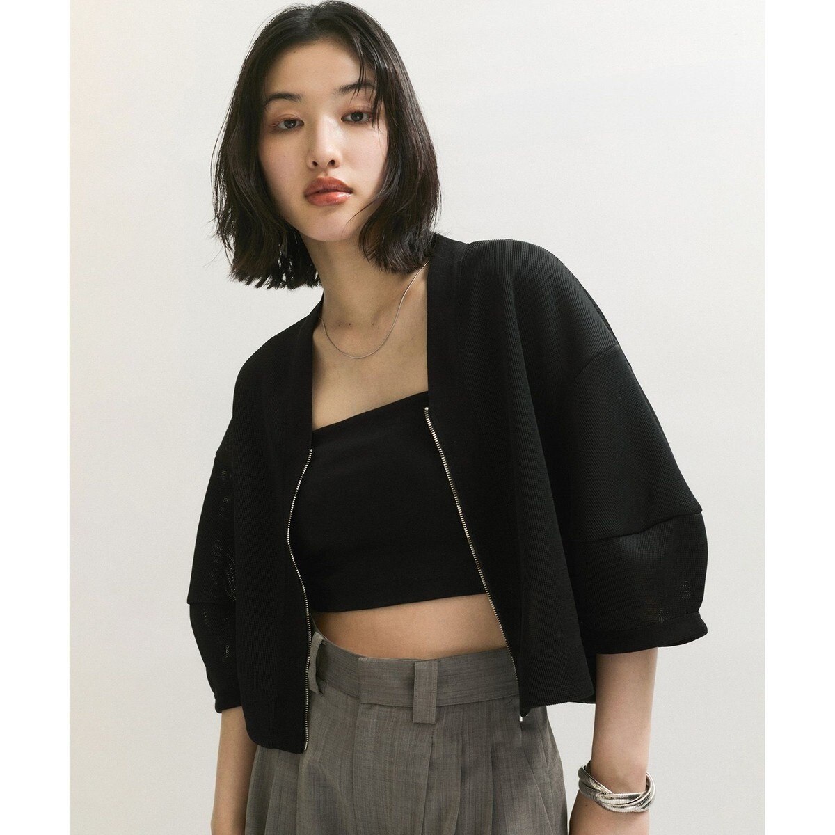 ADAM ET ROPÉ ダンボールカーディガン ADAM ET ROPE'（アダムエロペ）の「ダンボールカーディガン