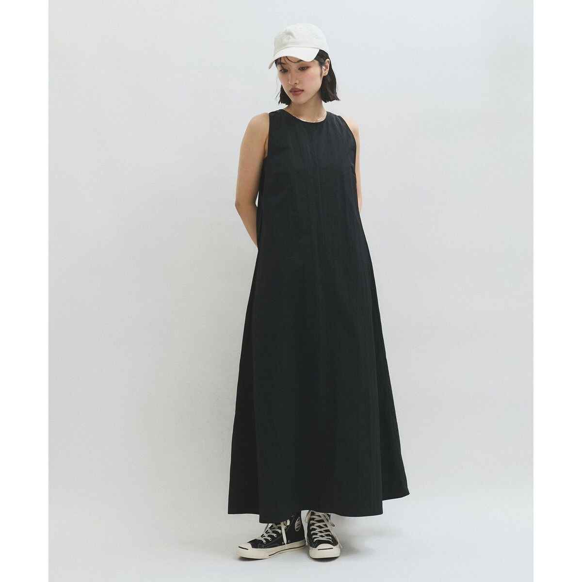 IENA リネンコンテンジク フレアワンピース 黒 タグ付き 美品 夏ワンピ IENA リネンコンテンジク フレアワンピース 黒 タグ付き 美品 夏