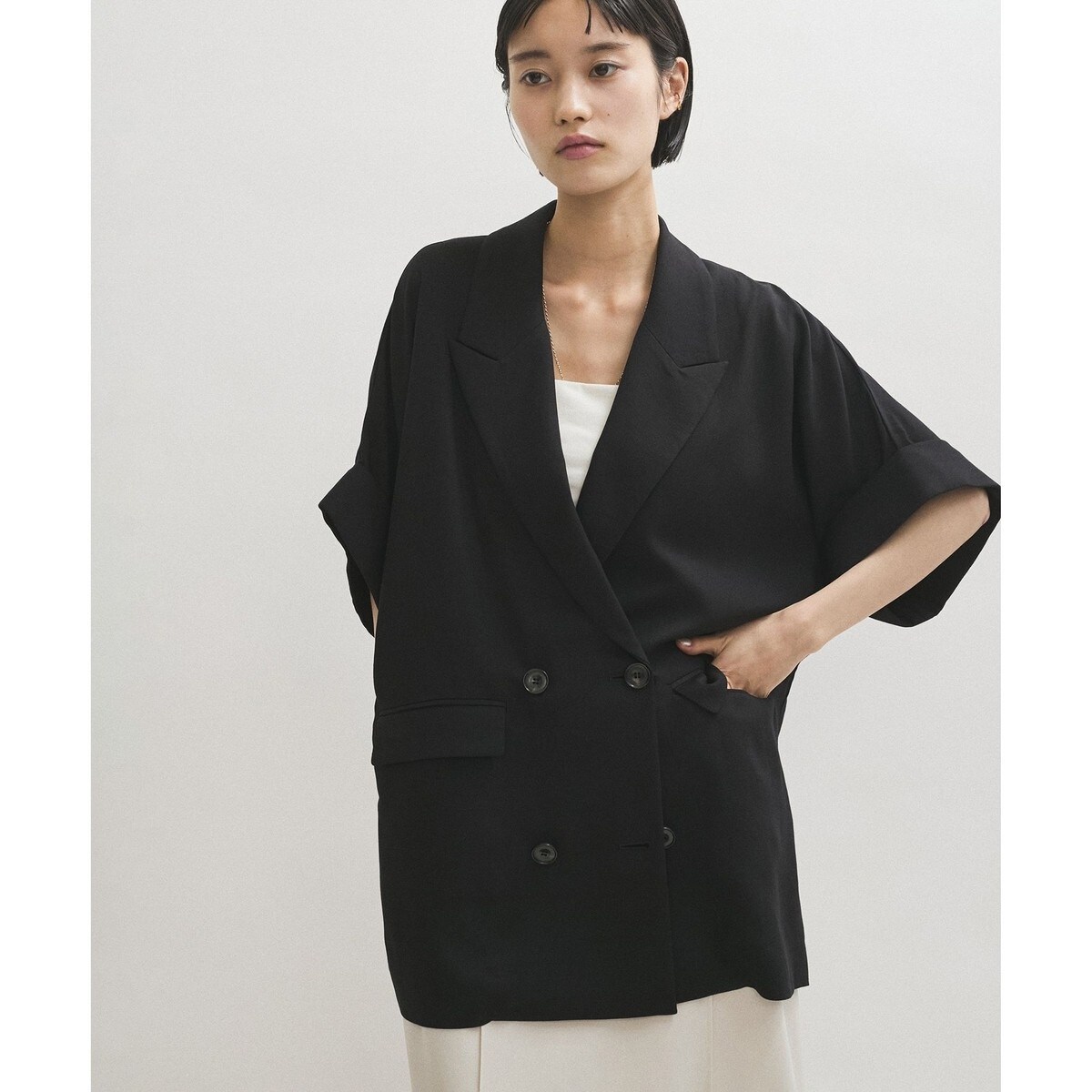 期間限定　アダムエロペ　ショートスリーブシャツジャケット サステナブル】・【新色追加】ショートスリーブシャツJK