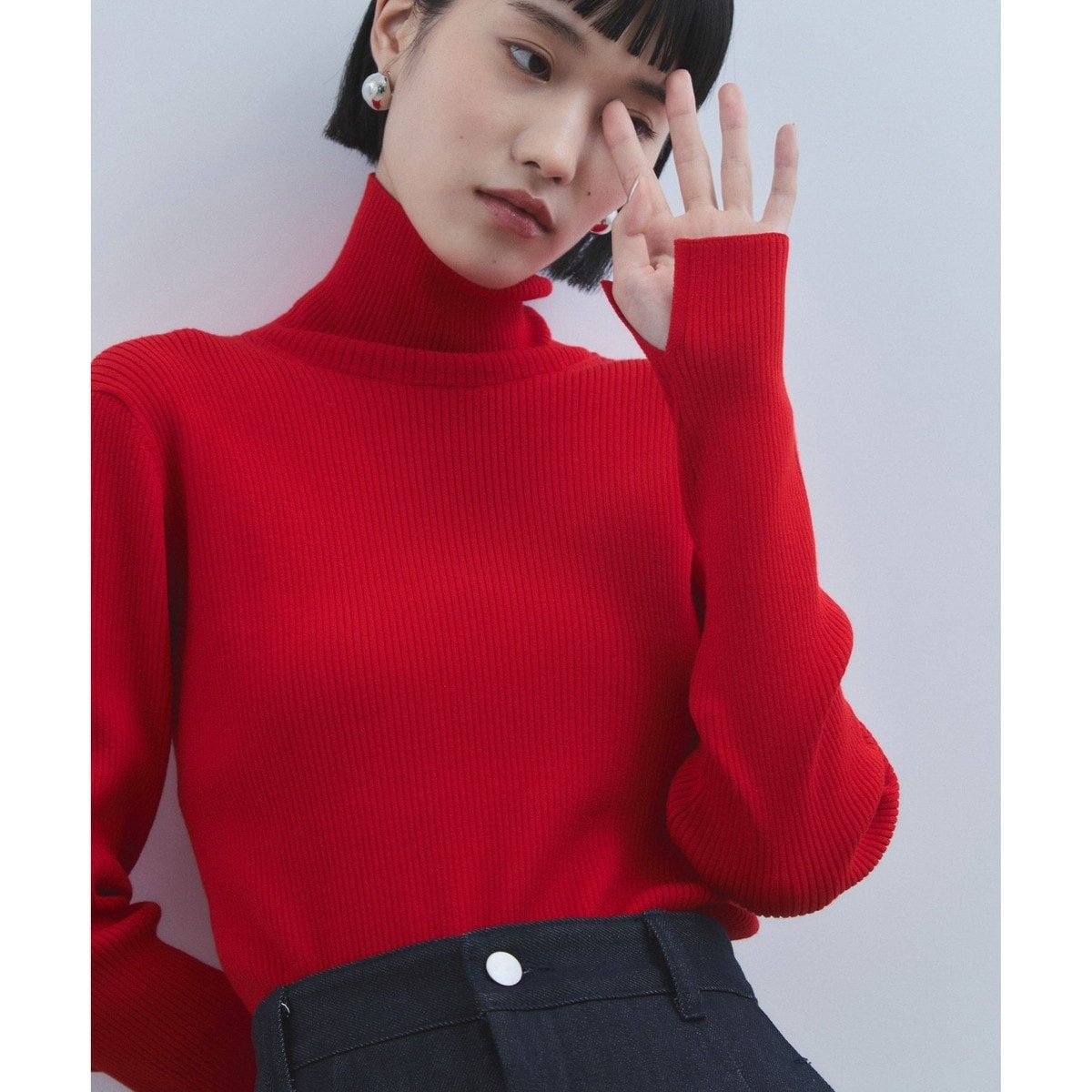 ウールカシミヤVネックプルオーバー | アダムエロペ(ADAM ET