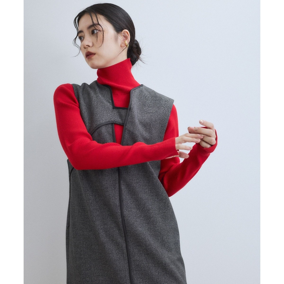 新品　ノーリーズ　ECO割繊　パール釦ワンピース セール】◇【WEB限定】ECO割繊パール釦ワンピース（ワンピース