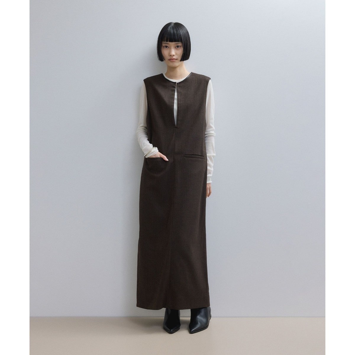 新品　ノーリーズ　ECO割繊　パール釦ワンピース NOLLEY'S（ノーリーズ）の「◇【WEB限定】ECO割繊パール釦