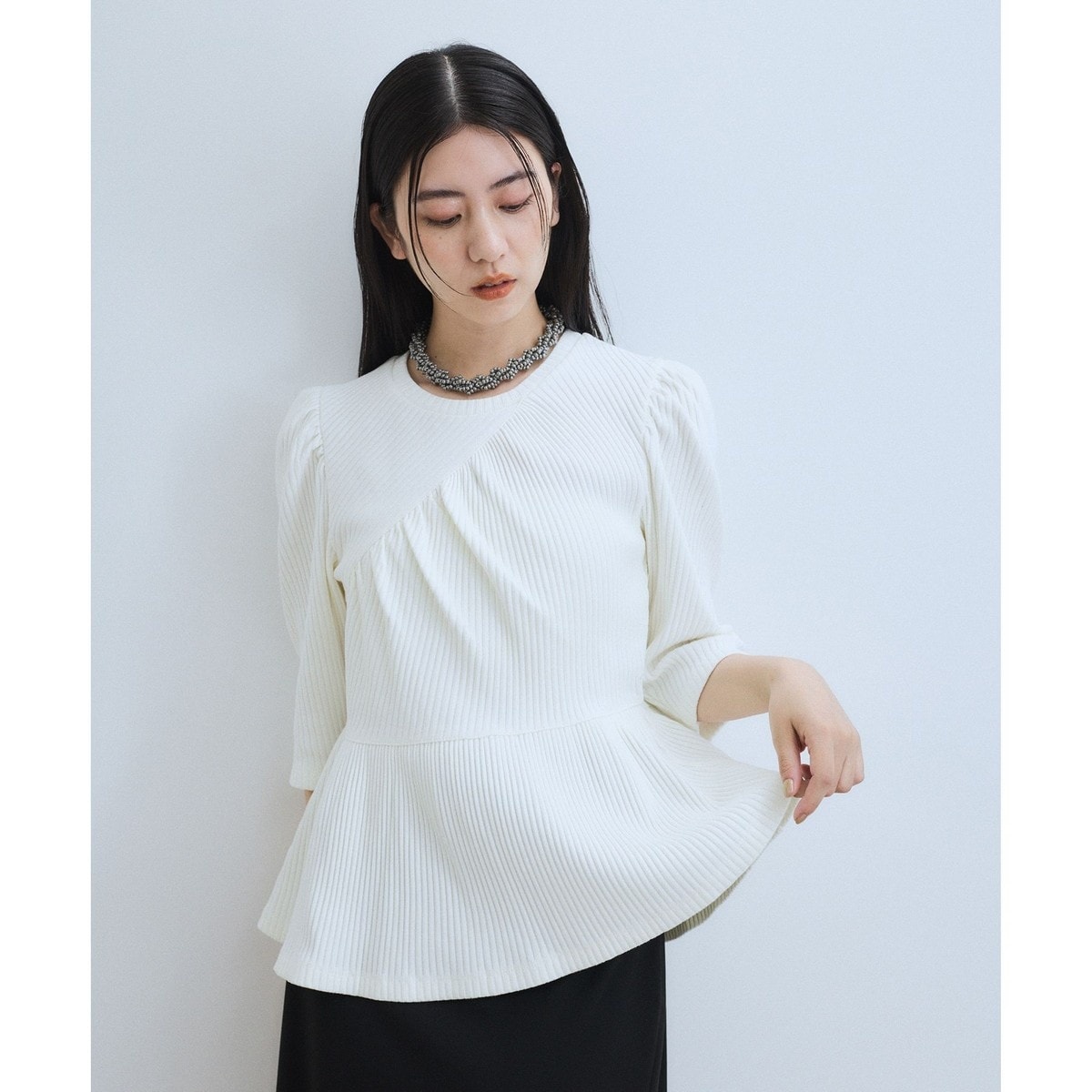WEB限定 Wardrobe DAILY MINIMAL】ケープフリル レイヤー