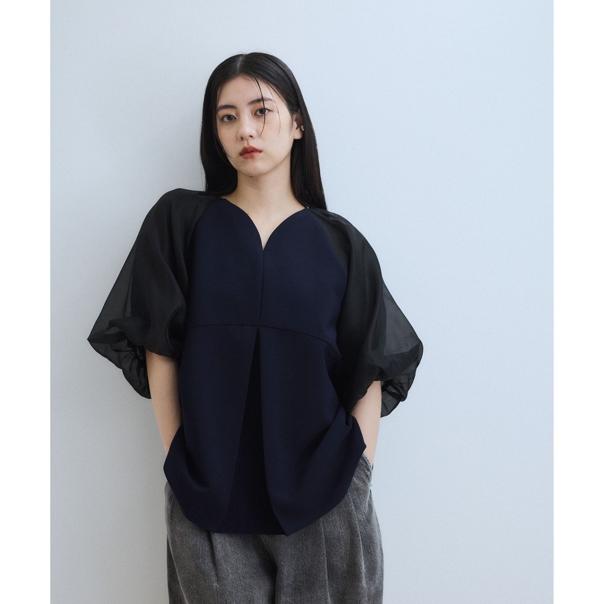 アダムエロペ（ADAM ET ROPE’）/【WEB限定】シアーパフスリーブブラウス WEB限定】シアーパフスリーブブラウス | アダムエロペ(ADAM ET ROPE