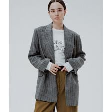 アダムエロペ(ADAM ET ROPE')のダブルブレストツイード＆チェックジャケット