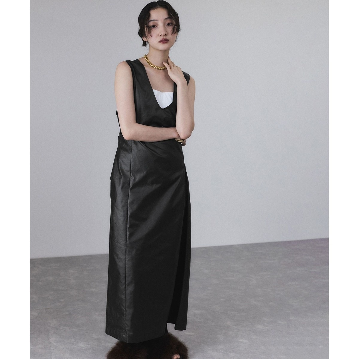 【完売品】ADAM ET ROPE' カットジャガードワンピース カットジャガードワンピース | アダムエロペ(ADAM ET ROPE