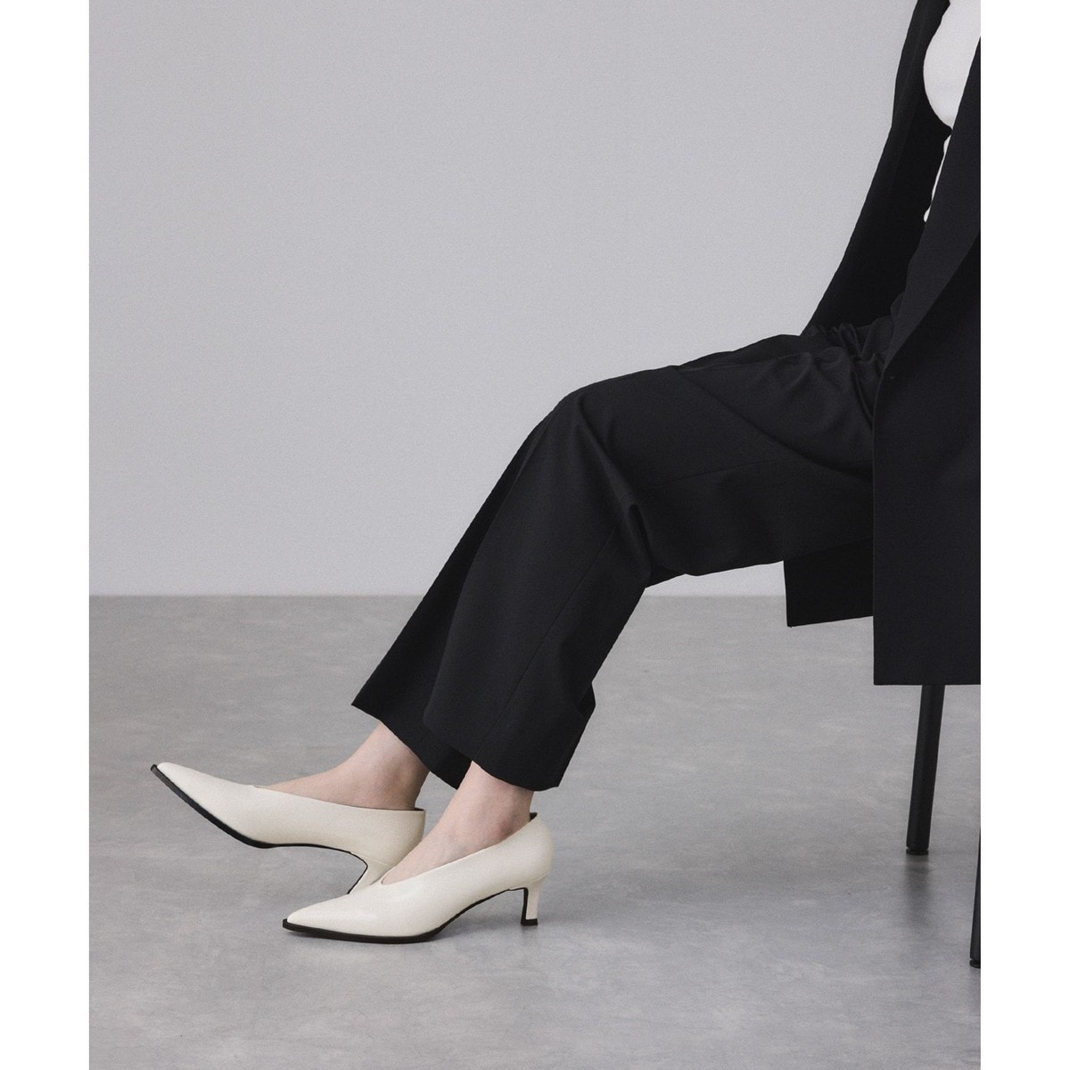 未使用アダムエロペADAM ET ROPEパイソン柄パンプスフラットシューズ ADAM ET ROPÉ FEMME(アダム エ ロペ ファム) / メッシュフラット