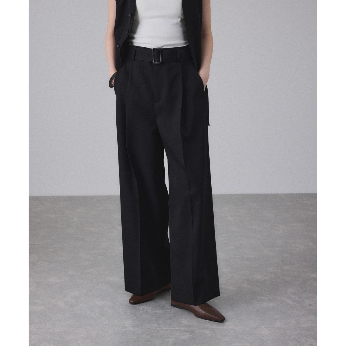 [�}���C]NIKKE GABARDINE SLACKS/�A�_���G���y�iADAM ET ROPE'�j �u���b�N(01)