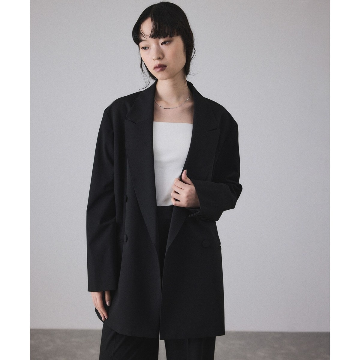 adam et rope アダムエロペ　フーデット　ウールコート　黒　比翼 新 発売ファッション - adam et rope アダムエロペ フーデット