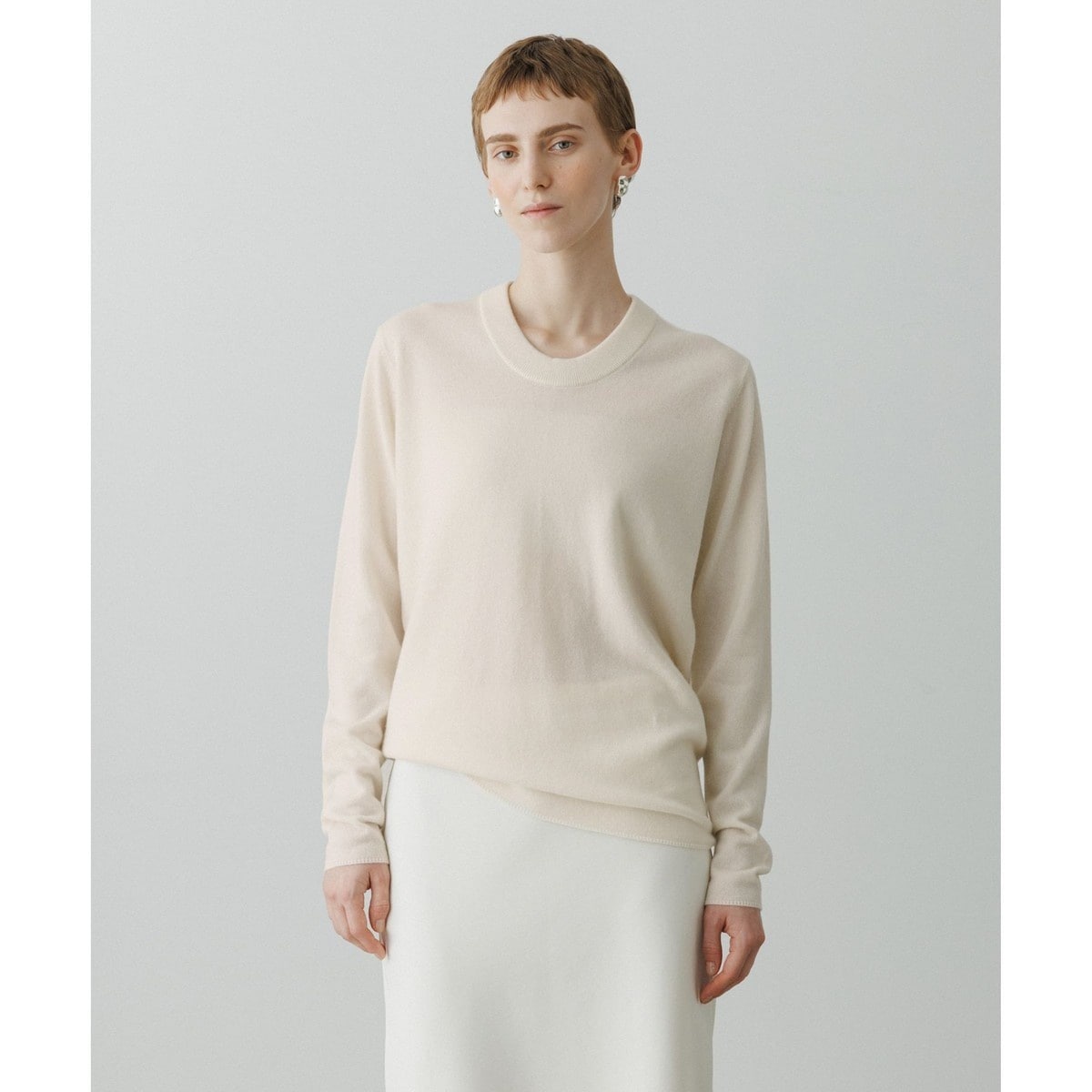 IENA Lora&Festa カシミヤニット グレー Lora&Festa カシミヤニット | イエナ(IENA) | マルイウェブチャネル