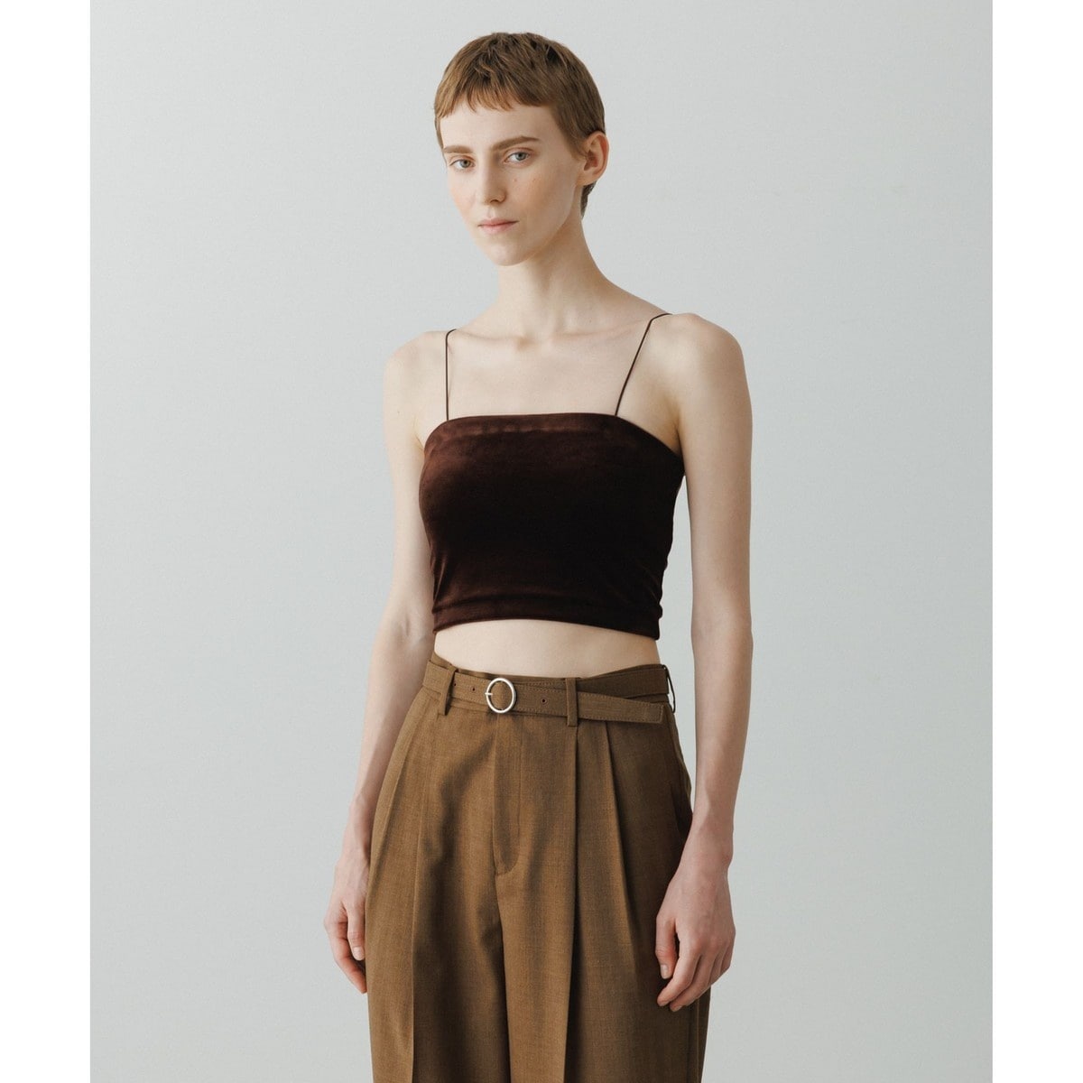 ほぼ新品　アダムエロペ　　洗えるチュールフリルキャミソール ADAM ET ROPÉ FEMME(アダム エ ロペ ファム) / 【WEB限定