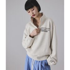 アダムエロペ(ADAM ET ROPE')の【サステナブル】ハーフジップスウェット