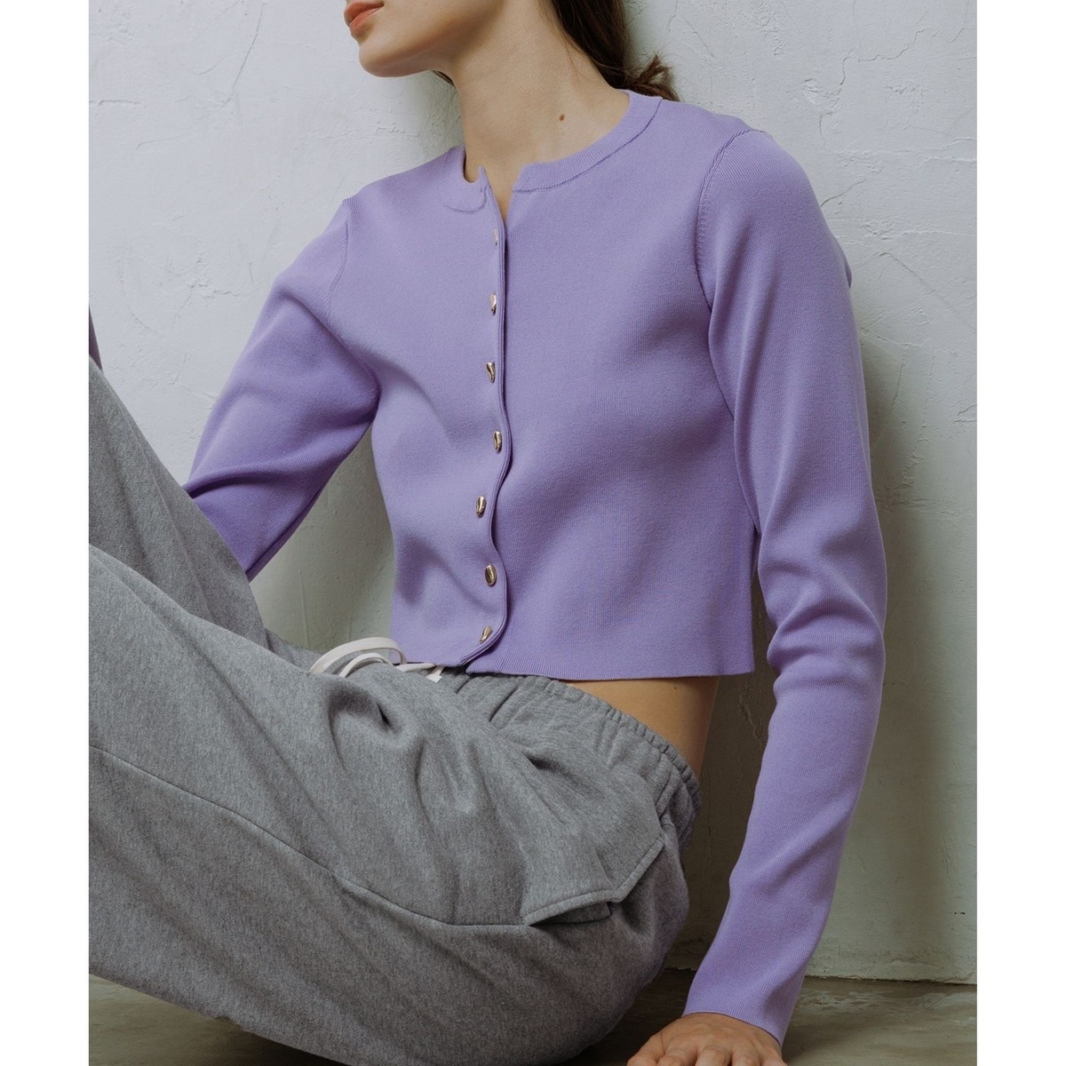 即発⭐︎今期 2025 アダムエロペ　セレクト　クルーネック　ニット　カーディガン 即発⭐︎今期 2025 アダムエロペ セレクト クルーネック ニット