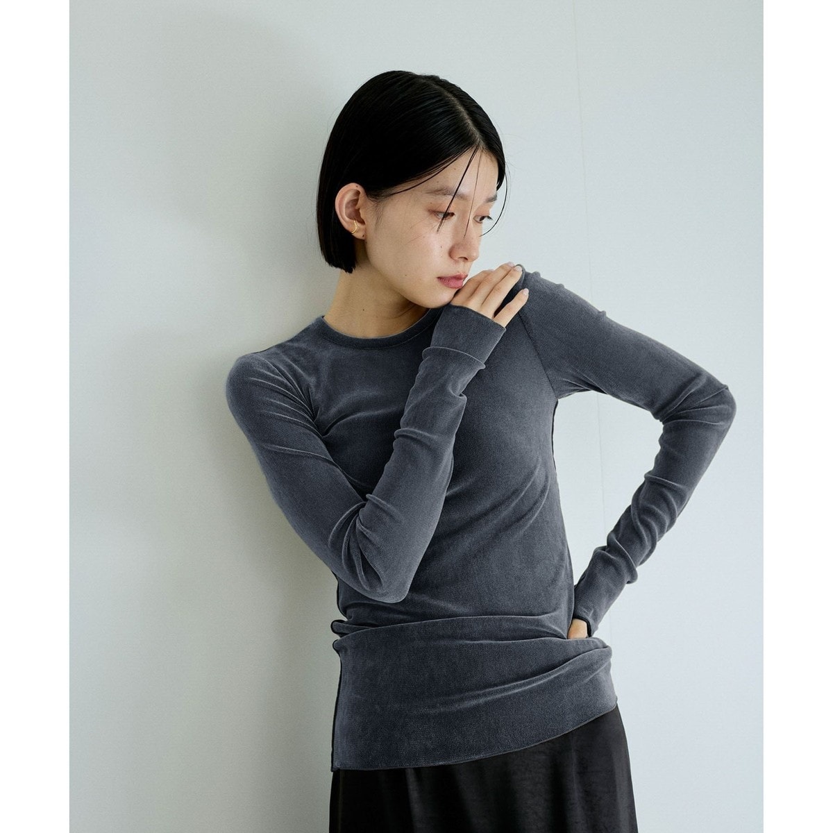 フロッキーチュールクルーネックプルオーバー | アダムエロペ