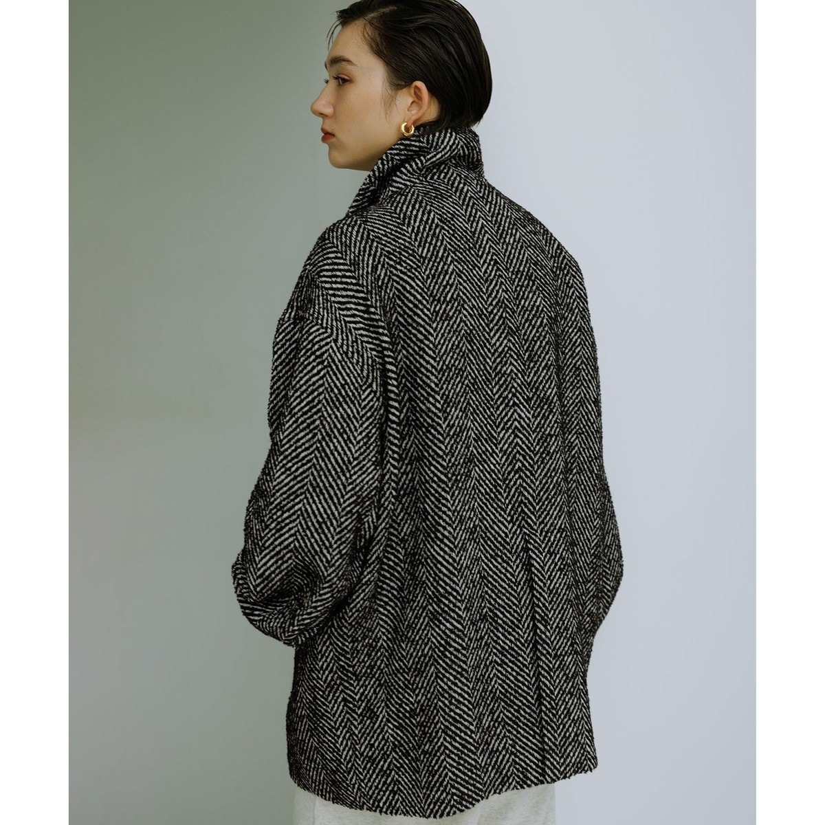 WEB限定】スタンドカラーウールミドルコート | アダムエロペ(ADAM ET