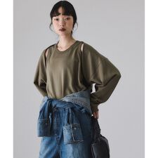 カスタマイズスリーブミニ裏毛トップス