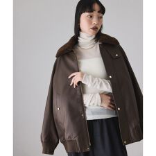 アダムエロペ(ADAM ET ROPE')のシンセティックレザーフライトジャケット