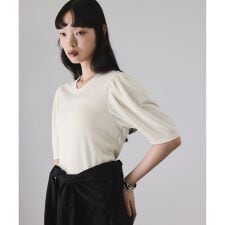 アダムエロペ(ADAM ET ROPE')のガーゼ裏毛パフスリーブプルオーバー