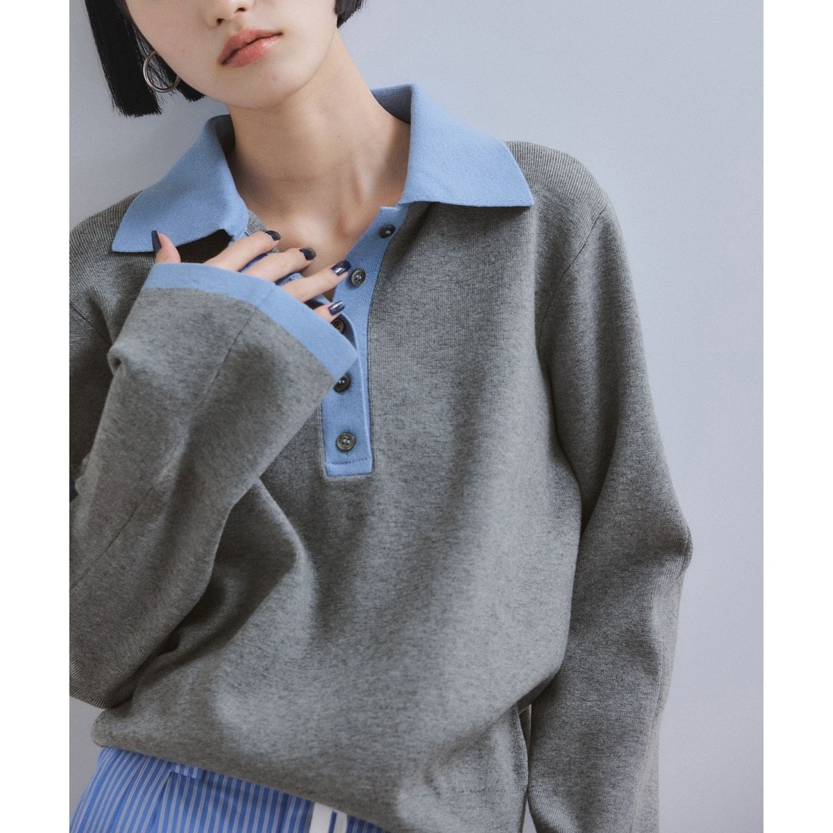 ADAM ET ROPE' アダムエロペ ラミーニットポロシャツ ADAM ET ROPE'｜ラミーニットポロシャツ | Rakuten Fashion(楽天