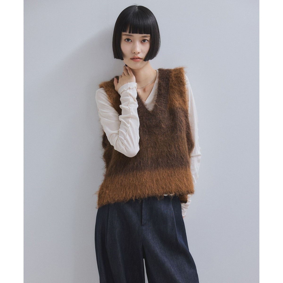 EMOELLE】スクエアネックジレトップス | アダムエロペ(ADAM ET ROPE