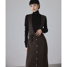 アダムエロペ(ADAM ET ROPE')のモヘアミックスUネックワンピースネックポーチセット