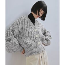アダムエロペ(ADAM ET ROPE')の【WEB限定】ローゲージクロップドカーディガン