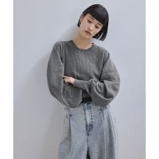 アダムエロペ(ADAM ET ROPE')の【WEB限定】・【サステナブル】ニュアンススリーブニットプルオーバー