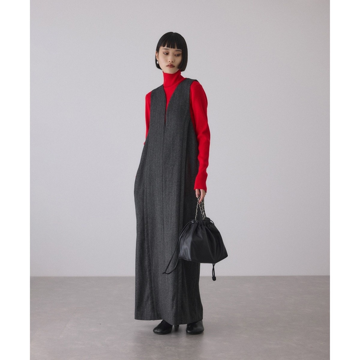 WEB限定】ディープネックAラインワンピース | アダムエロペ(ADAM