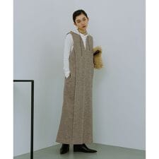 アダムエロペ(ADAM ET ROPE')の【WEB限定】ストレートセミツイードワンピース