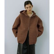 アダムエロペ(ADAM ET ROPE')の【WEB限定】メランジボンディングフーディーブルゾン