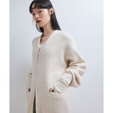 アダムエロペ(ADAM ET ROPE')の【WEB限定】ミックスパターンジップミドルカーディガン