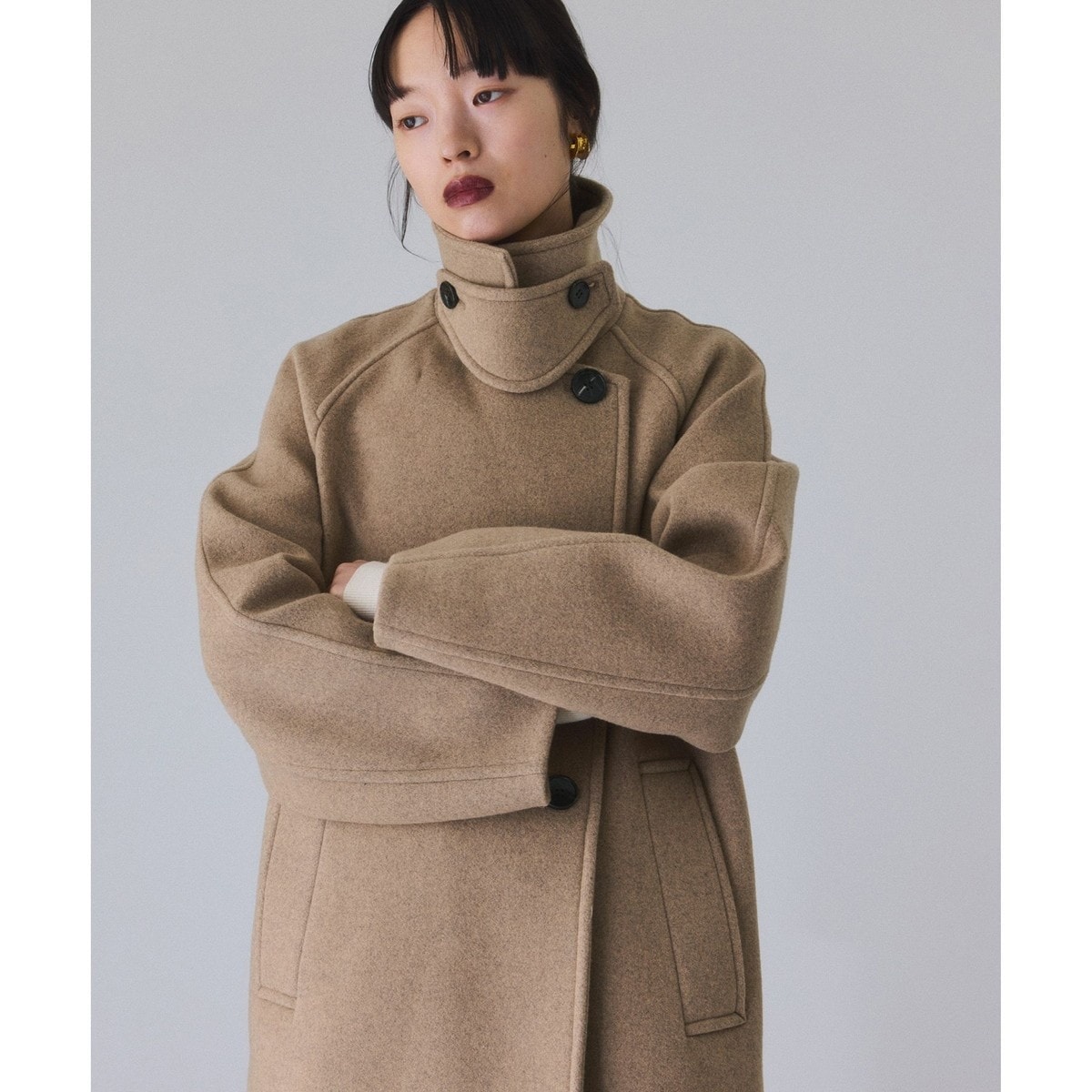 .*︎様 アダムエロペ　ウールボンディングミドルコート　キャメル アダムエロペ（ADAM ET ROPE'）/ウールボンディングミドルコートの通販