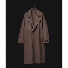 メリノウール ダブルフェイス セミダブルコート / マフラー付き